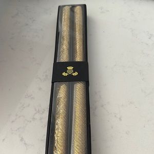Mackenzie Childs - Shimmer Dinner Candles - Gold - one set of 2 - New